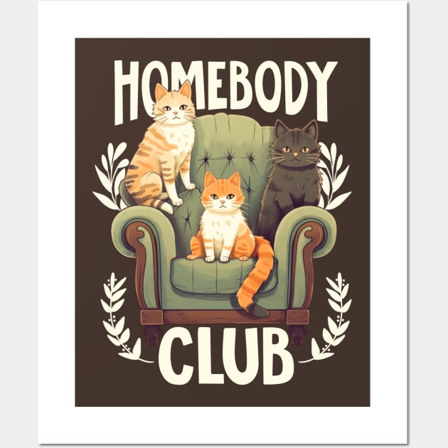 HOMEBODY CLUB CATS Wall Art by rraynerr